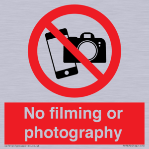 No filming or photography